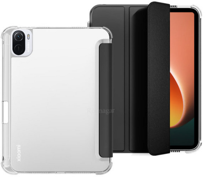 Xiaomi Pad 5 6 Pro 케이스 Xiaomi Redmi SE 2023 MI Pad 5Pro 6 Pro Redmi 10.61 연필 홀더가있는 커버 Funda 태블릿 케이스, 1개, [00] 검정