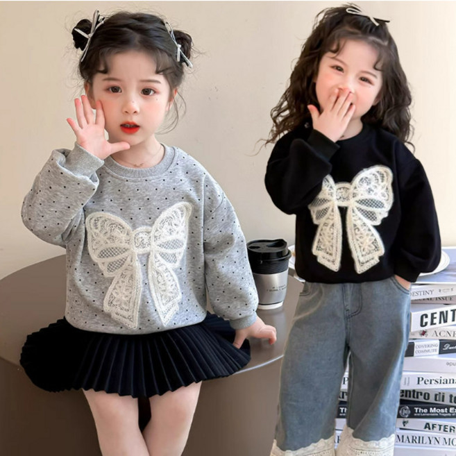 [더사랑이] 밸루아리본맨투맨티셔츠1+1 키즈 아동복 유아 러블리티셔츠 여야 티셔츠