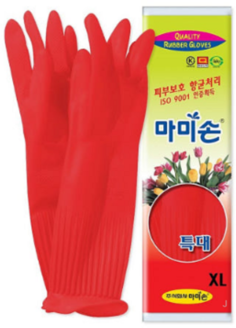 마미손 고무장갑, 1Color (레드), 특대(XL), 15개