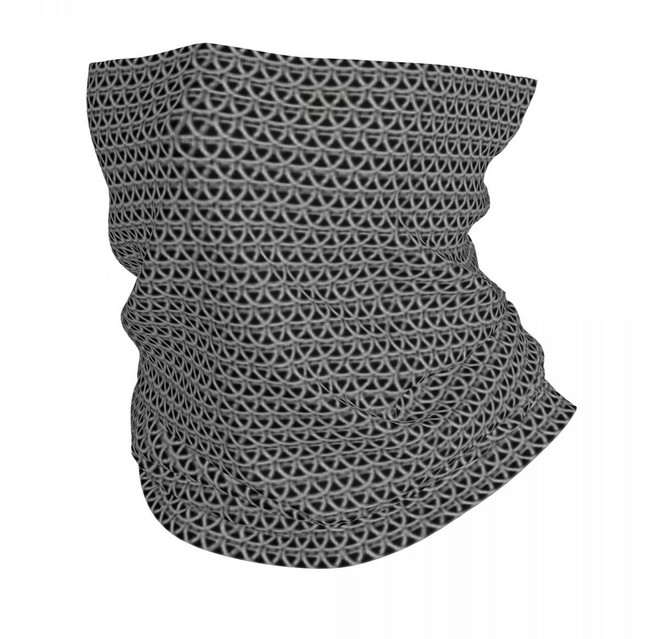 금속 체인 메일 중세 갑옷 반다나 목 각반 마스크 스카프 다용도 바라클라바 라이딩 남성 방풍, 01 One Size, 04 2