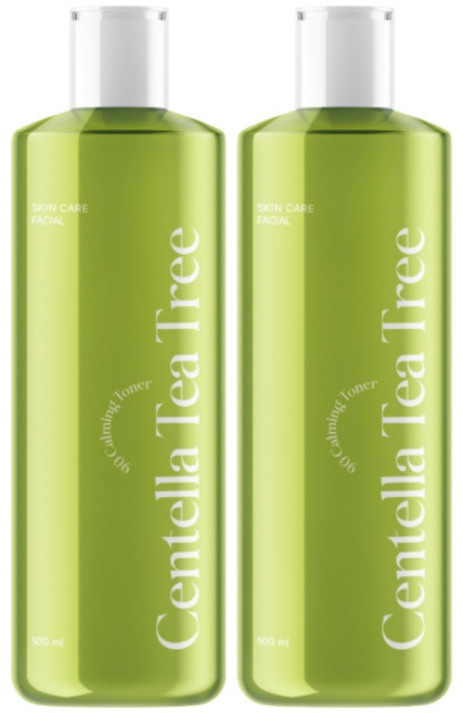 록키스 센텔라 티트리 90 진정 토너, 2개, 500ml