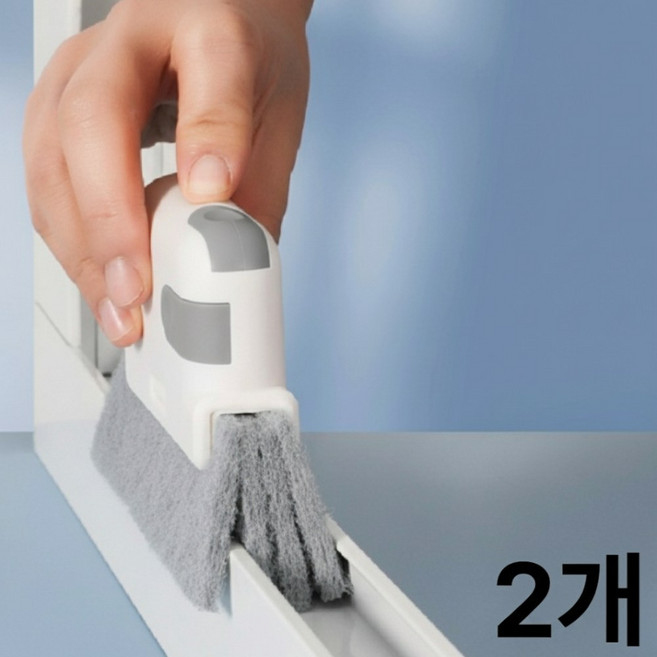 클리캣 3in1 창문틈새 청소브러쉬 만능 청소도구, 그레이, 2개