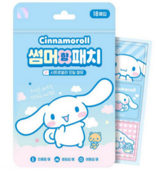 아텍스 산리오 시나모롤 썸머 향 패치 18매입, 혼합색상, 5개