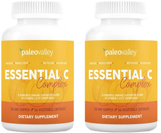 [해외]팔레오밸리 에센셜 C 콤플렉스 비타민 C 450mg 함유 베지 캡슐 Paleovalley Essential C Complex Vitamin C 450mg, 2팩, 56정 - 쿠팡
