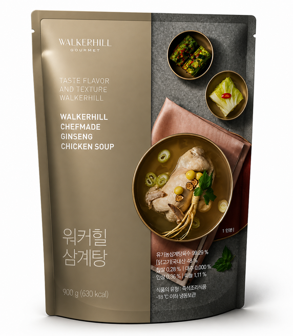 워커힐호텔 삼계탕 당귀향 찹쌀/녹두/은행/밤/대추/수삼, 1개, 900g