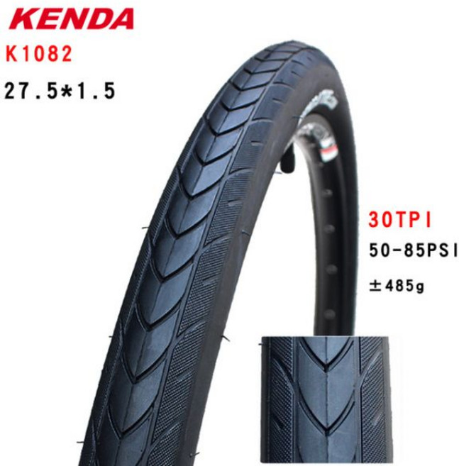Kenda 자전거 타이어 k1082 스틸 타이어 30tpi 27.5 인치 1.5 1.75 산악 로드 자전거 타이어 낮은 저항 pneu bicicleta 타이어, 27.5x1.5 30tpi, 1개