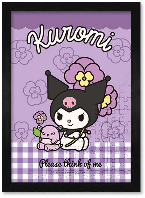 플로라 쿠로미 직소 퍼즐+액자 세트 산리오 캐릭터 108피스, 1개
