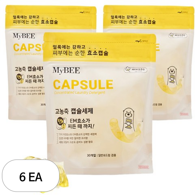 마이비 고농축 캡슐세제 베이비코튼향, 6개, 30개입