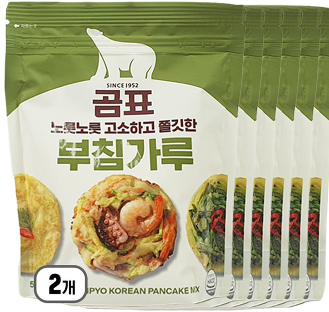 곰표 부침가루 소용량 지퍼백 구성, 3kg, 2개