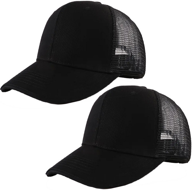 두리캡 메쉬 남여공용 무지 망사볼캡 1+1 커플 가볍고 시원한 데일리 골프 캡모자 폴리