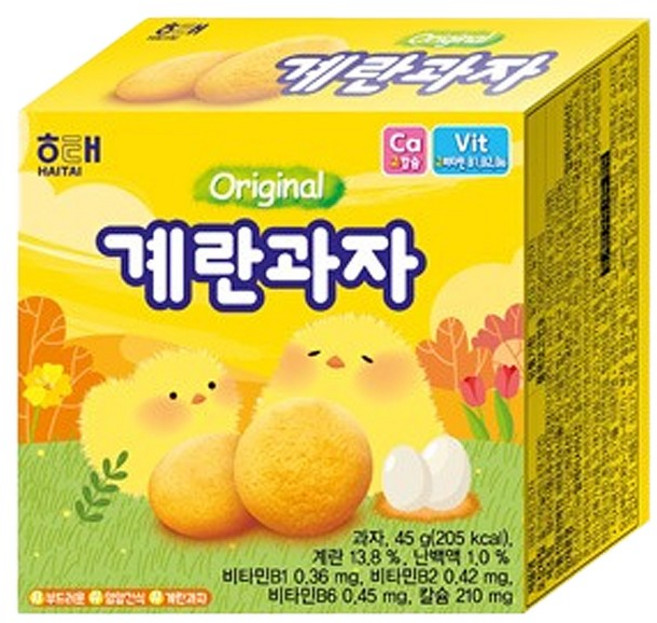 해태제과 계란 과자, 45g, 4개