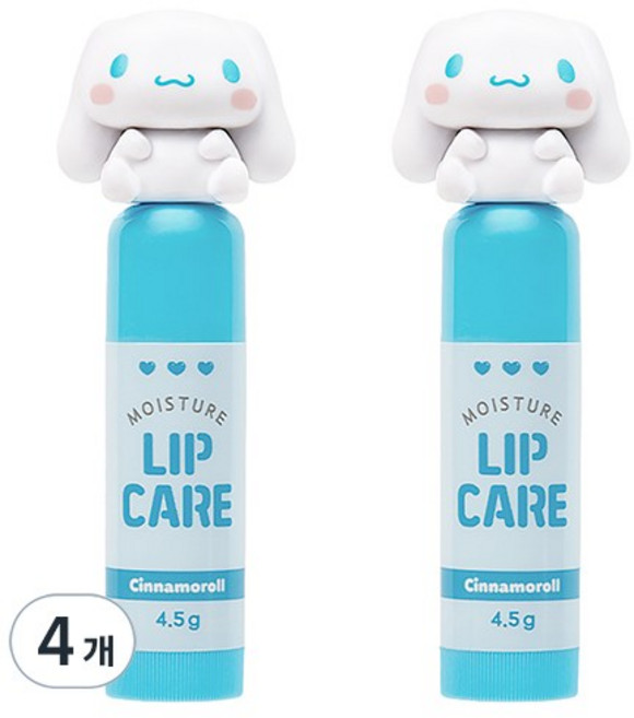 아텍스 산리오캐릭터즈 쿠로미 립케어, 시나모롤, 4.5g, 4개