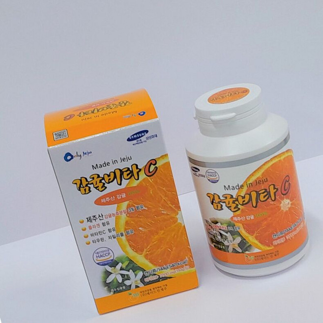 제주비타C 80정(144g) 감귤 백년초 비타민 제주웰빙, 1개