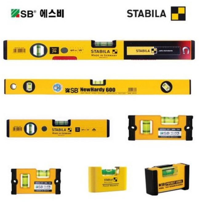 SB 스타빌라 수평대 뉴하디 수평계 수평기 수평자 600 450 300 미니, SB 450mm, 1개