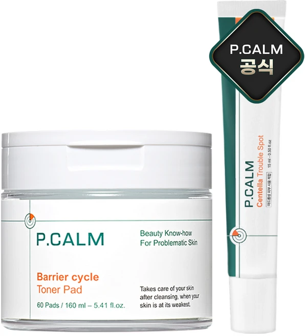 베리어사이클 토너패드 60매 + 센텔라 트러블 스팟 15ml, 60매입, 1개 - 쿠팡