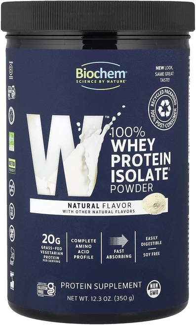 몸관리하세요 겨울입니다 Biochem 100% 분리유청단백질 분말 천연 성분 350g(12.3oz) 특별관리진행, Biochem100분리유청단백질분말천연성분350g123, 350g, 1 - 쿠팡