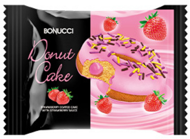 보누치도넛 스트로베리 케이크, 12개, 45g