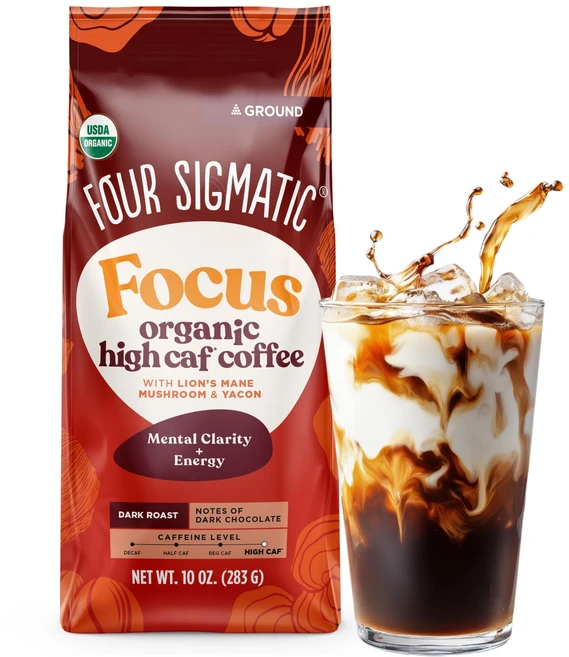Four Sigmatic Organic High Caffeine Lion's Mane Ground Coffee 10 OZ, 1개, 283g, 1개입 - 쿠팡