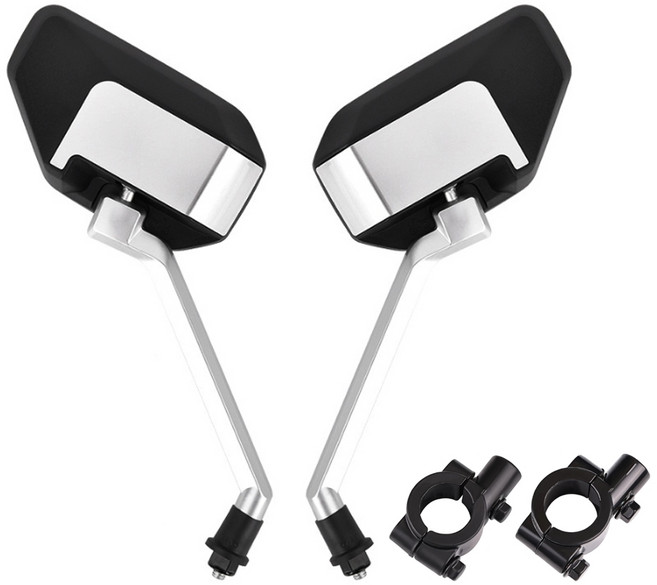발통마켓 오토바이 백미러 킥보드 사이드미러 세트 핸들바, 1세트