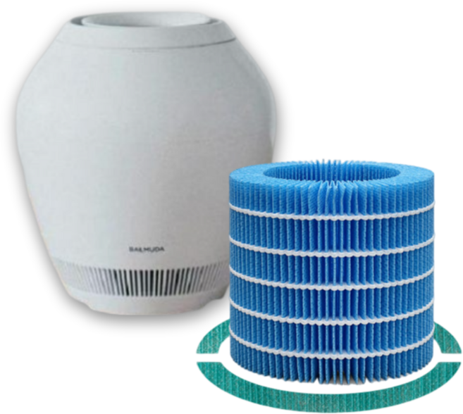 발뮤다 레인 가습가필터+효소프리필터 세트 호환 ERN-S100 ERN-1100SD, 1세트, 레인 가습+효소 필터