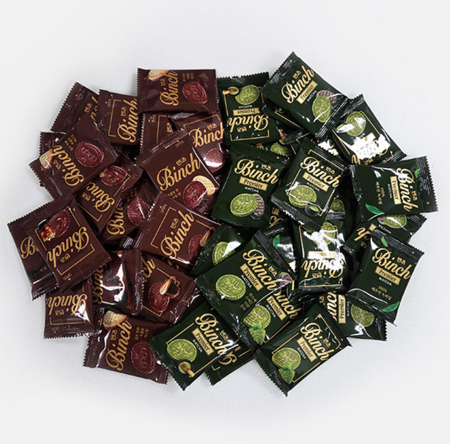 롯데 빈츠 오리지널+말차 혼합 사무실 행사 대용량간식, 115개, 8.5g