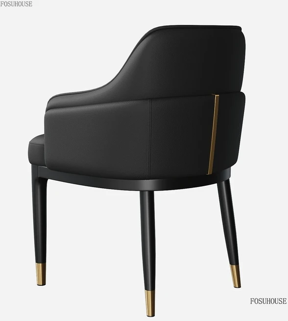 이탈리아 가죽 식당 의자 홈 다이닝 룸 악센트 현대 레스토랑 호텔 럭셔리 하이 엔드 협상, 03 style-10