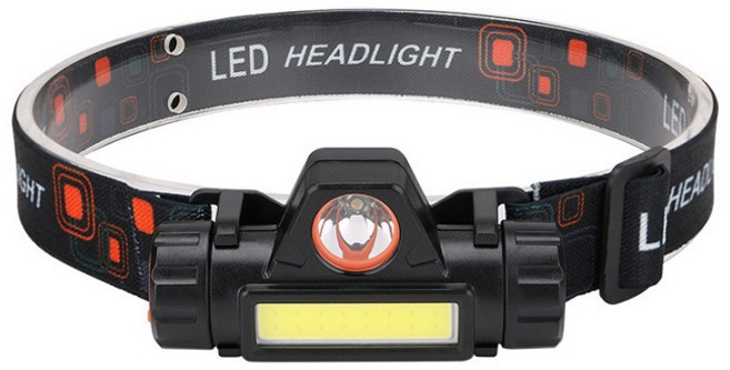 팀메이커 캠핑랜턴 헤드랜턴 라이트 후레쉬 LED작업등 LED랜턴 헤드램프 충전식 캡라이트, COB헤드랜턴, 1개