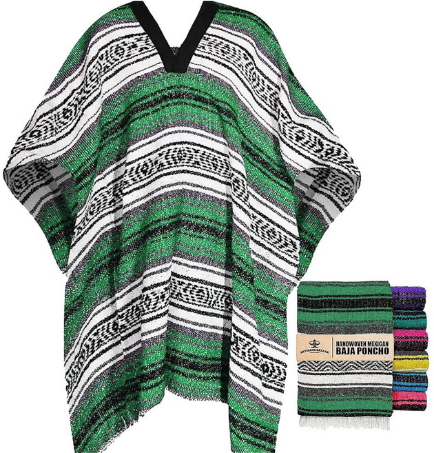 장인 바자 전통 멕시코 폰초 남녀 정통 가반 세라페 사라페 담요 판초 조롱고 카우보이