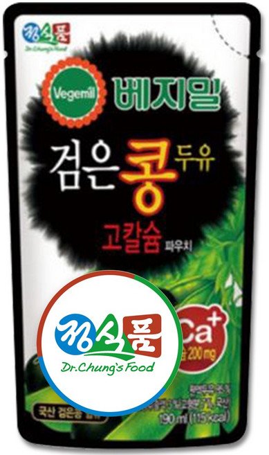 정식품)베지밀 검은콩 고칼슘 두유 파우치 190ml, 45개