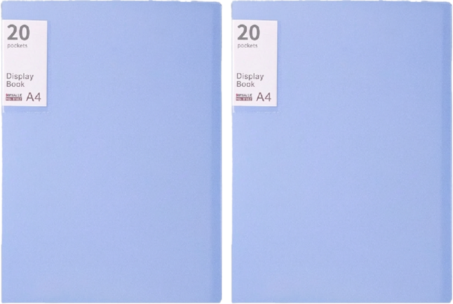 애니모어 기본 A4 클리어 파일 파일철 화일, 2개, 블루 20매