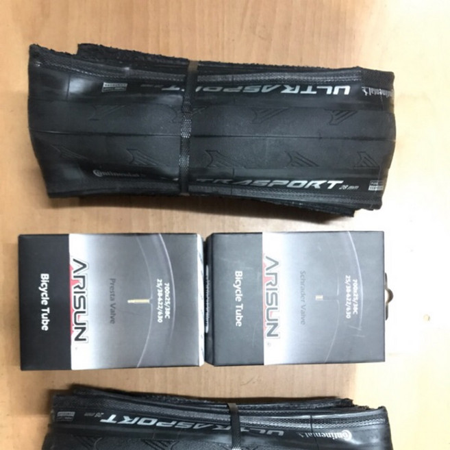 德國馬牌Continental Ultra Sport 700x28C 防刺可摺胎 公路車胎115psi, 1個, 700x28C 外胎/法嘴內胎各2條