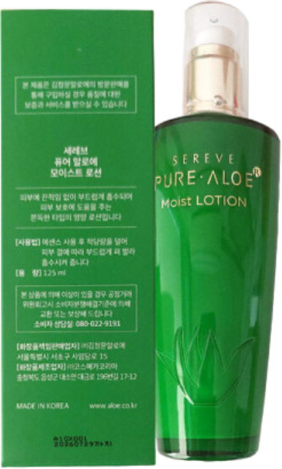 김정문알로에 세레브 퓨어 알로에 모이스트 로션 125ml, 1개