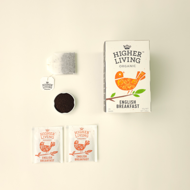 하이어리빙 유기농 잉글리시 브랙퍼스트 차, 1개, 20개입, 2.25g