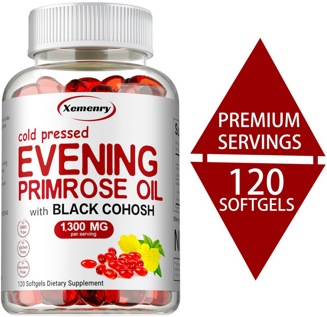 달맞이꽃 오일 - 면역 강화 호르몬 균형 건강한 피부 노화 방지, 1개, 60정