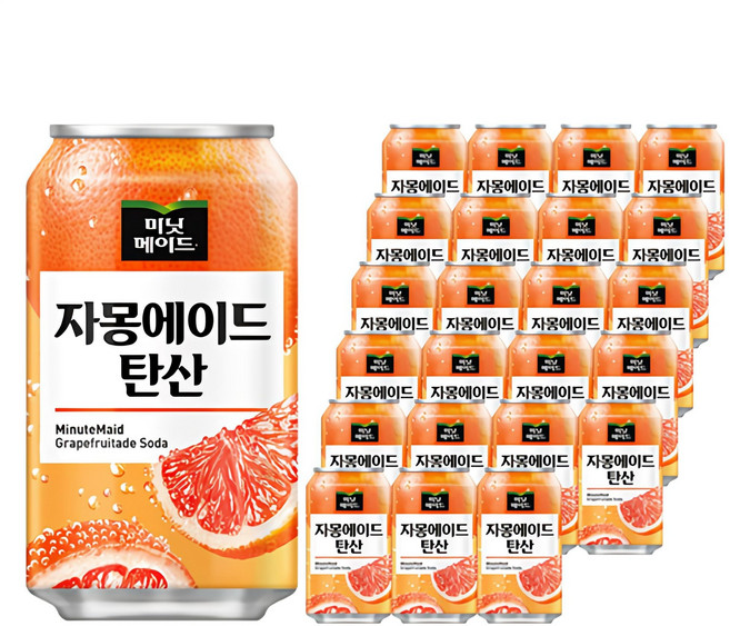 미닛메이드 자몽에이드 탄산, 355ml, 24개