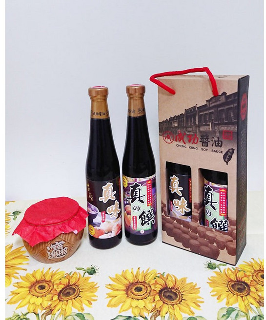 成功醬油 真饌真味禮盒 黑豆醬油 手工製作 420ml 6入組, 1個