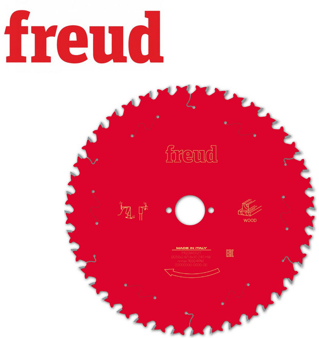 프레우드 원형톱날 FR23W002T ATB T형 10인치 목재용 250x30x40Tx1.8