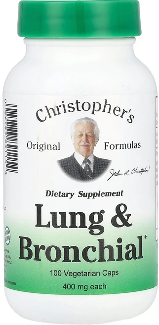 Christopher's Original Formulas Lung & Bronchial 100 Vegetarian Caps, Christopher's Original Formula, 1개 - 쿠팡