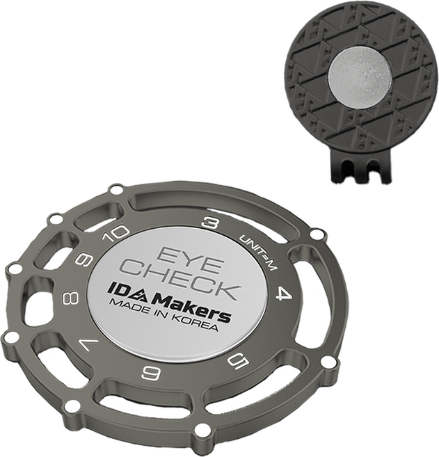 아이디메이커스 아이체크 볼마커 퍼팅 거리측정 골프 선물 세트, 1세트, 티탄