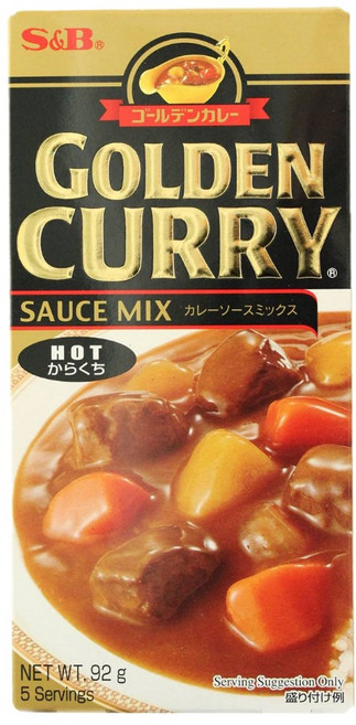 S&B 골든 커리 소스 믹스 핫, 92g, 1개