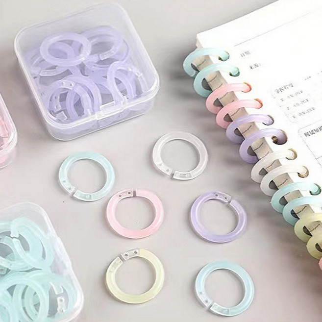 일상채움 플라스틱 파스텔 카드링 5컬러 20p 세트, 100개, 20mm