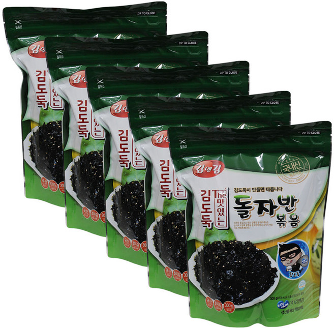 김앤김 김도둑 The 맛있는 돌자반볶음 300g, 5개