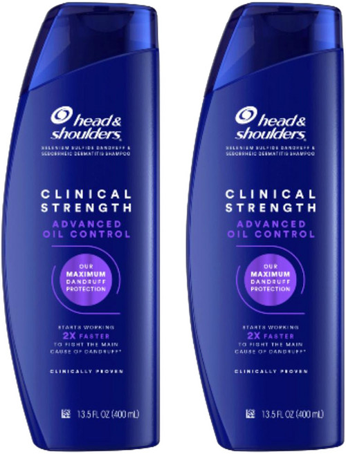 헤드앤숄더 클리니컬 스트렝스 댄드러프 디펜스 어드밴스드 오일 컨트롤 샴푸, 2개, 400ml