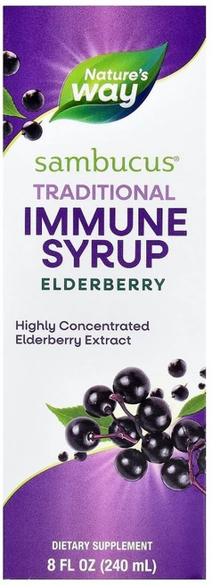 Nature's Way Sambucus® 전통 면역력 강화 시럽 엘더베리 240ml(8fl oz) Way (네이처스 웨이), 1개, 240ml - 쿠팡