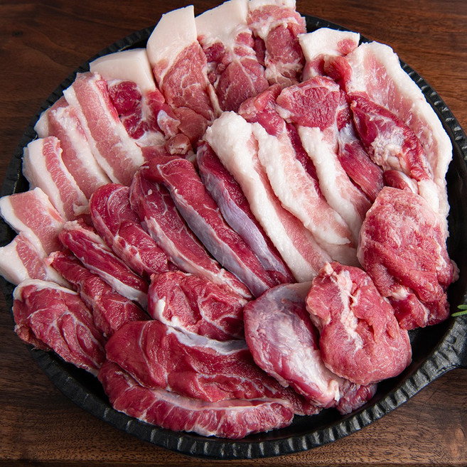 안동뒷고기푸드 국내산 돼지 뒷고기(냉장) 특수부위모둠 5종set 1kg (항정살 뽈살 덜미살 관자살 설하살) 1kg, 1개