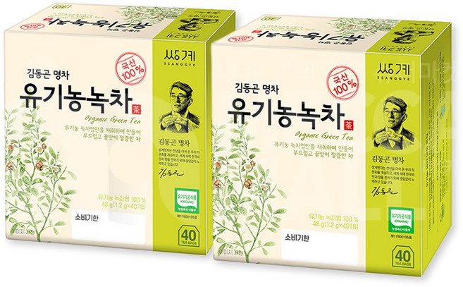 쌍계명차 김동곤 명인이만든 유기농 녹차, 1.2g, 40개입, 2개