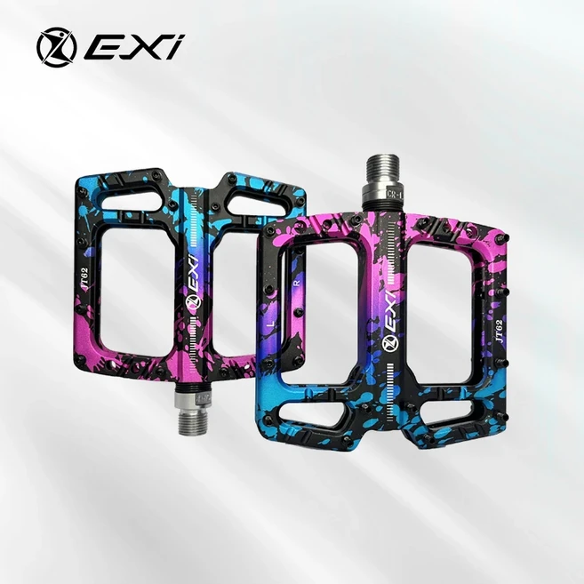 초강력 AL6061-T6 내구성 있는 수치 제어 페달 접이식 자전거 3베어링 알루미늄 합금 예비 부품, 05 Blue  black and pink