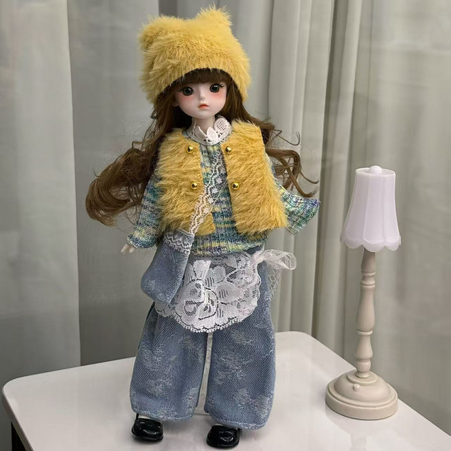 BJD 6分 30厘米 可愛洋娃娃 換裝玩具 套裝, 1個, 29CM.【麥曉黃】【衣服+鞋子+娃娃】整套娃娃29.99cm