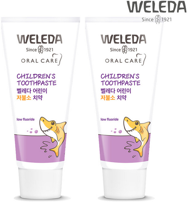 벨레다 어린이 저불소 치약 민트향, 60g, 2개