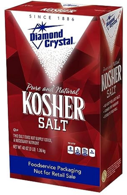Diamond Crystal Kosher Salt 다이아몬드 크리스탈 코셔 소금 대용량 48온즈, 1개, 1.36kg